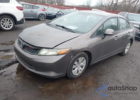 2012 Honda Civic Lx из США, поврежденный, VIN 2HGFB2F54CH578543